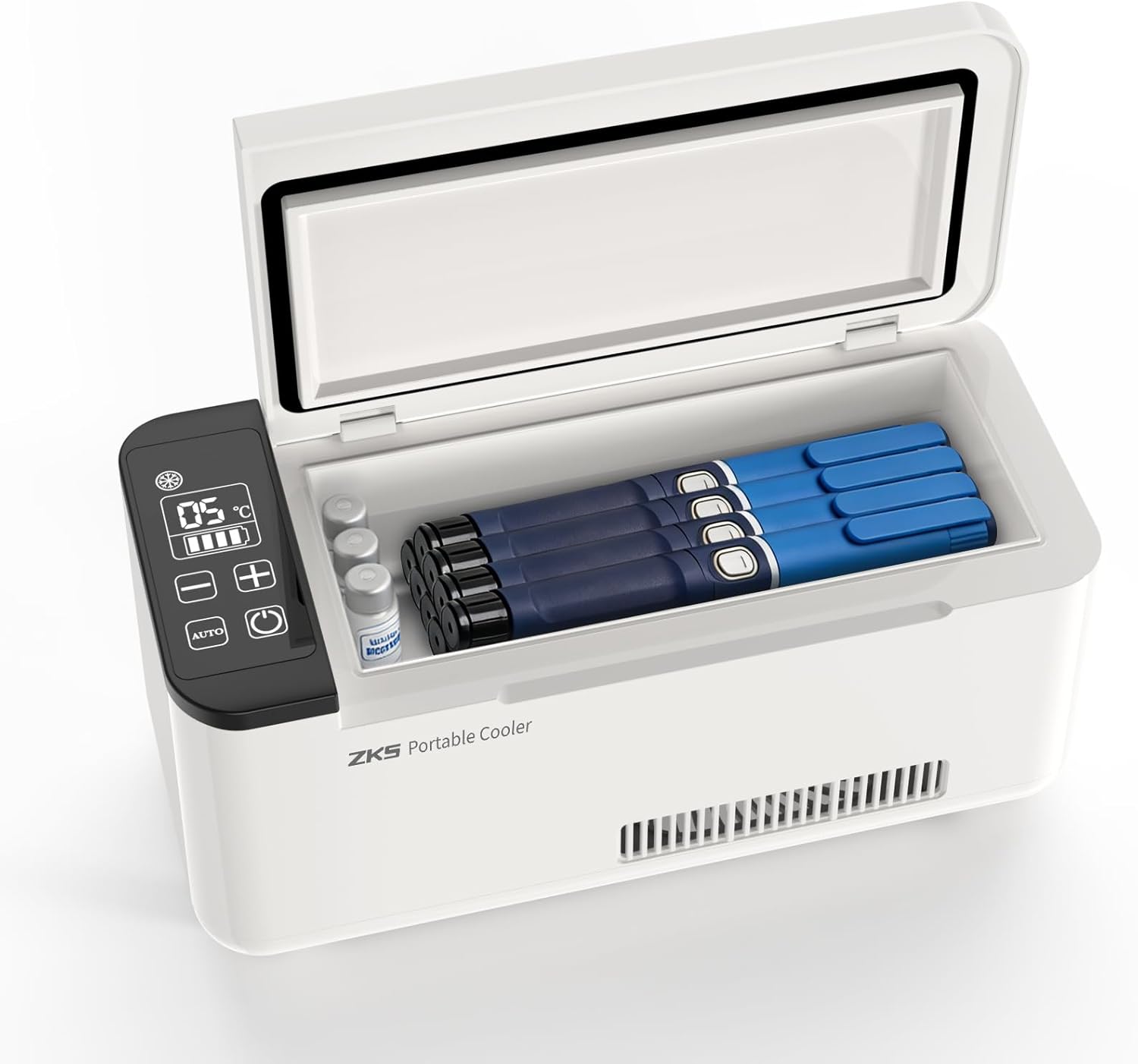 Portable insulin peptide cooler FAA-approved