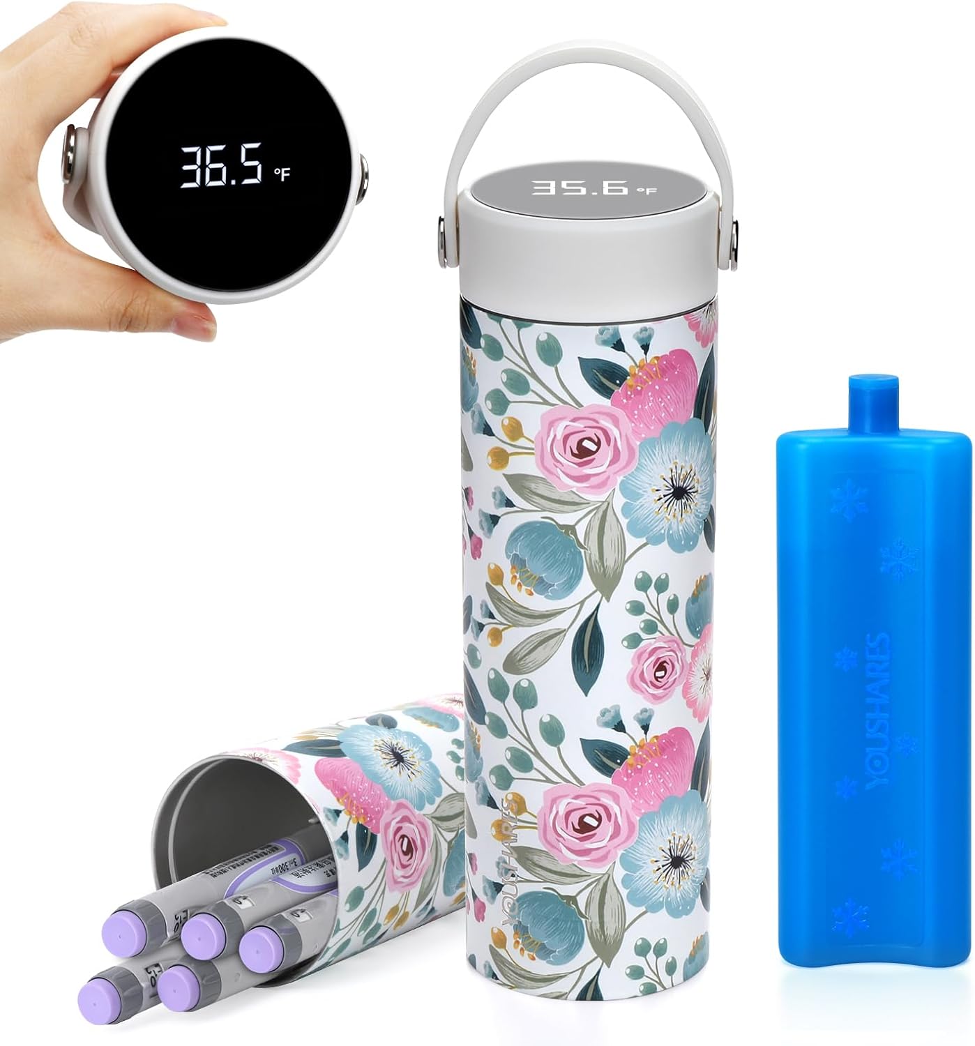 YOUSHARES travel case with temperature display